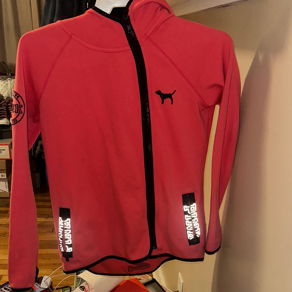 PINK by Victoria's Secret Coral Pink Half-Zip Pullover